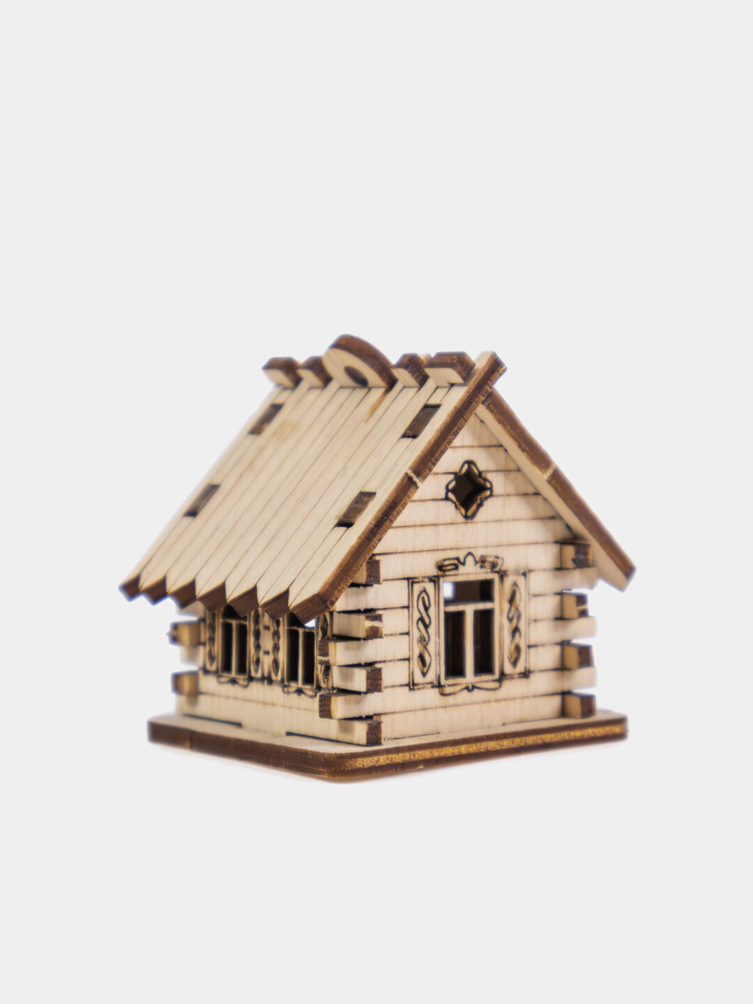 Конструктор домик для декора . фанера 3 мм. Собирается с клеем ПВА — фото 1