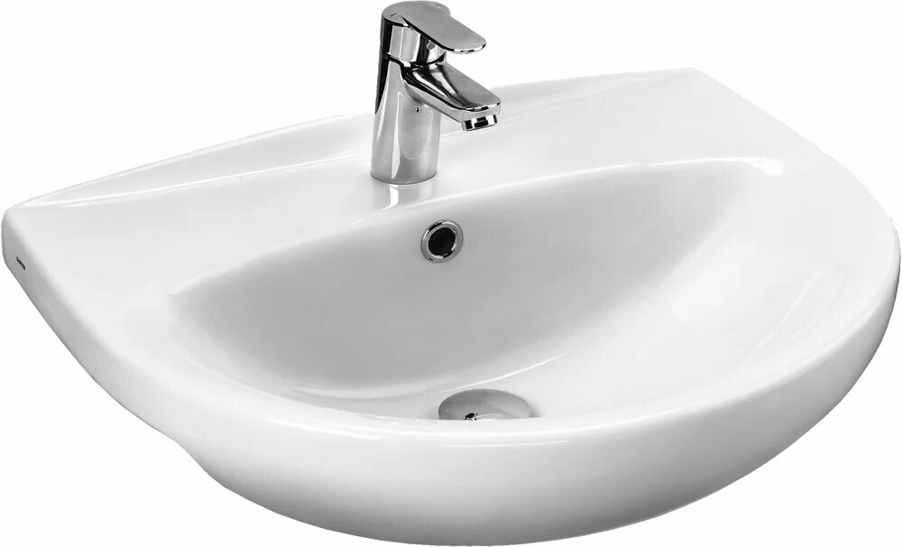 Мебельная раковина Santek Антик 55 подвесная фарфоровая раковина для ванной со сливом-переливом белая полукруглая