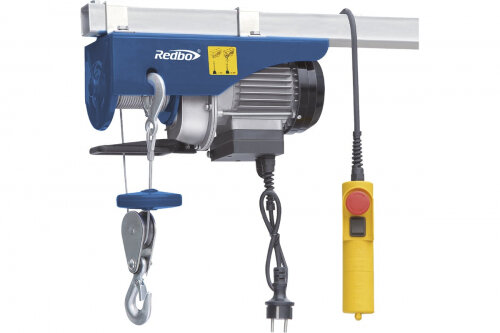 Тельфер электрический Redbo EH-250/500 (500Вт, 250кг, трос 12м, 3мм.)