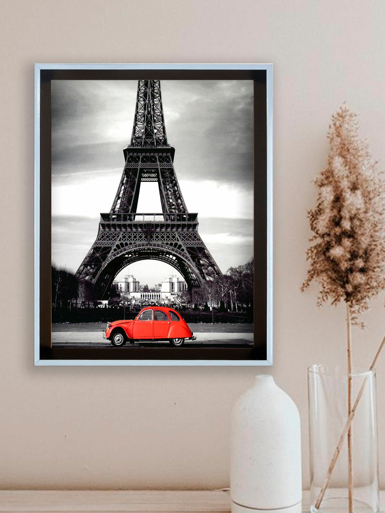 Картина на стену от Мастер Рио в раме багетной декор под холст 20х25 см серый