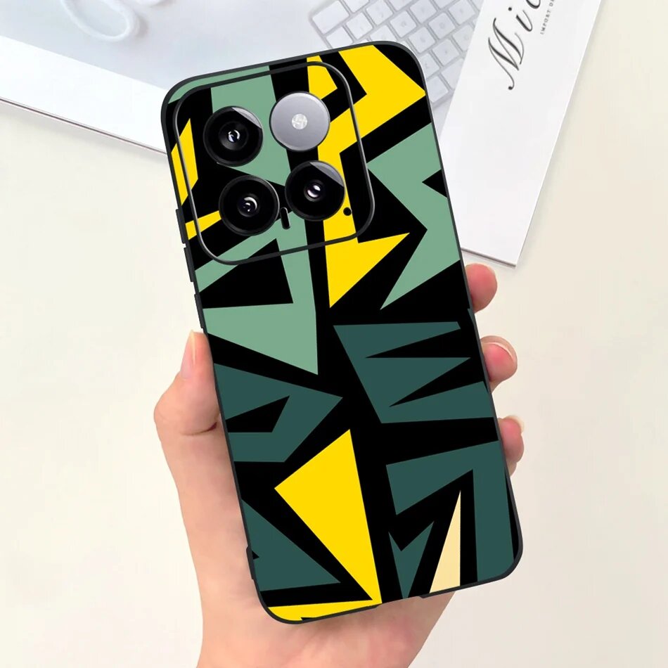 Фотографии Мягкий силиконовый защитный чехол для Xiaomi 14 Case Mi 14 5G Mi14 2024, Крем, Xiaomi 14