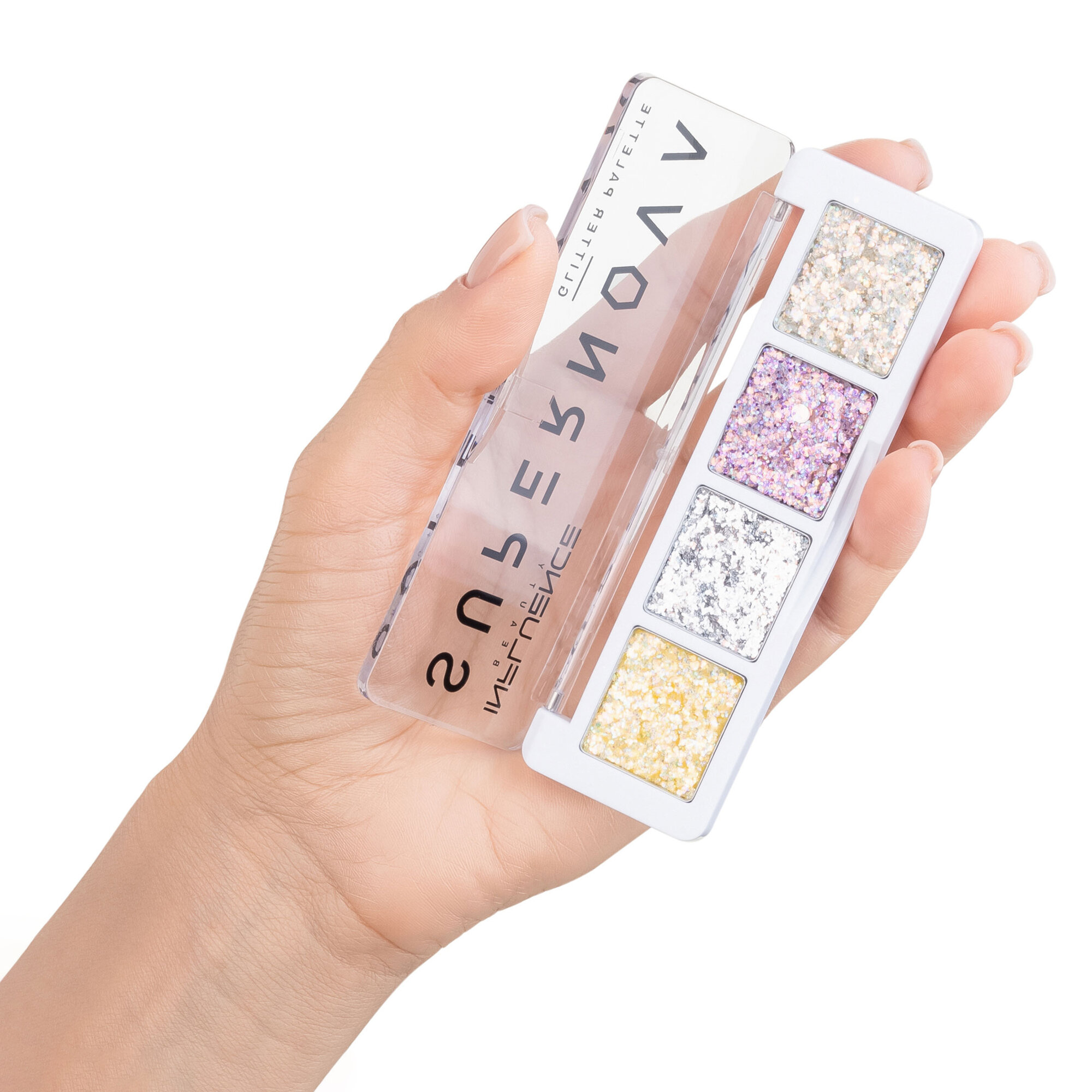 Палетка глиттеров "Supernova" Influence Beauty, 4 оттенка, 2 г — фото 1