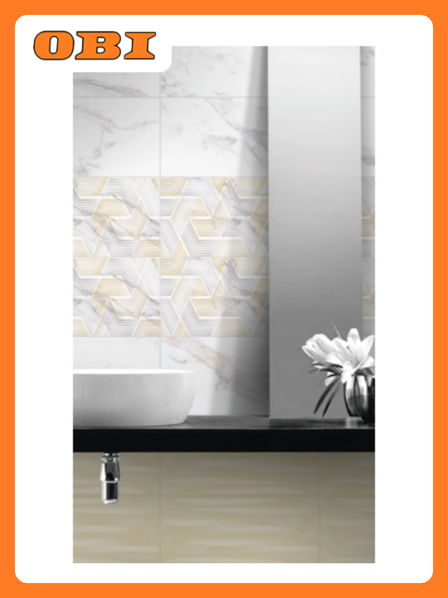 Вставка Axima Мальта D1 25X50 см 1 шт.