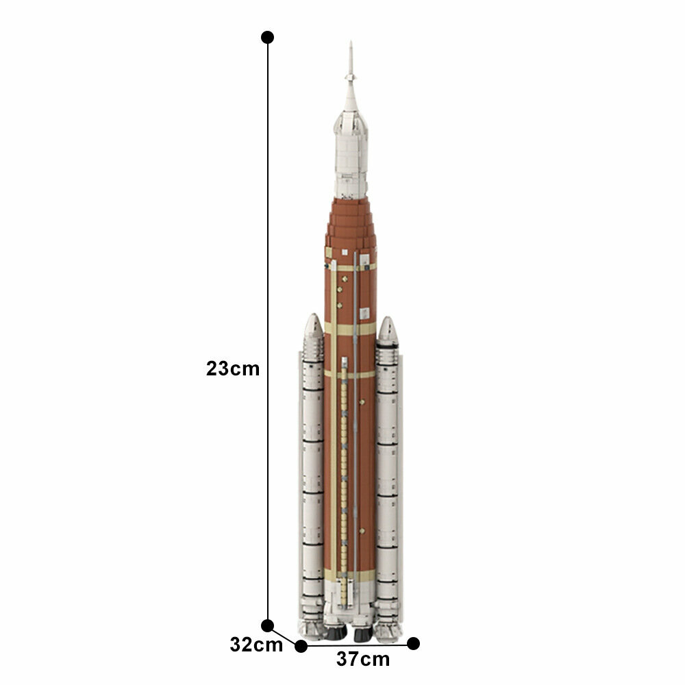 MOC-92265 Игрушечный строительный блок-ракета NASA SLS в масштабе 1:110, совместимая с дропшиппингом Lego