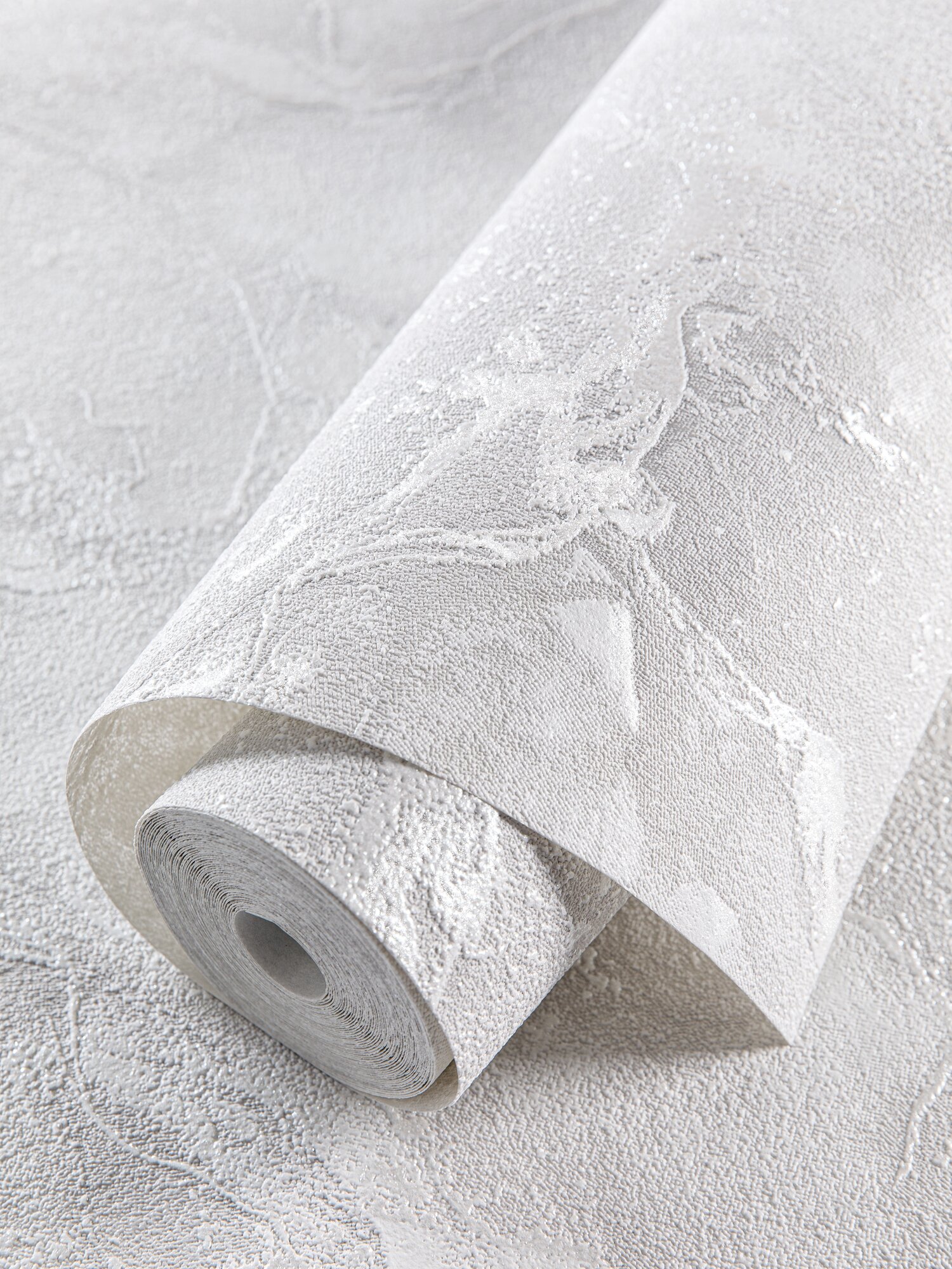 Обои Wallberry Дакота флизелиновые 1.06х10.05м 3D эффект влагостойкие серые серебрянные штукатурка