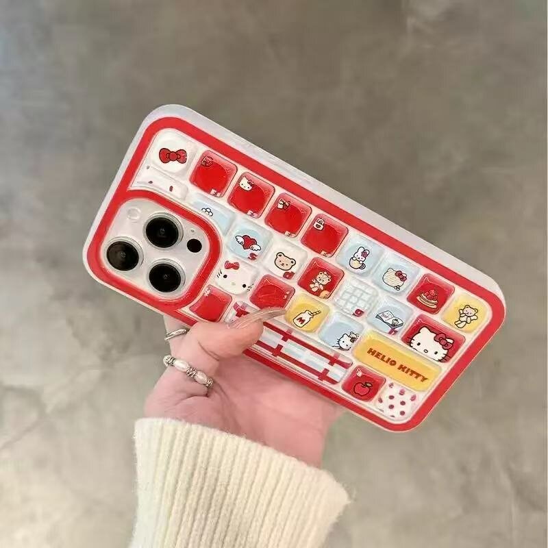 Чехол MINISO Sanrio Hello Kitty для iPhone 15PRO (красный унисекс)
