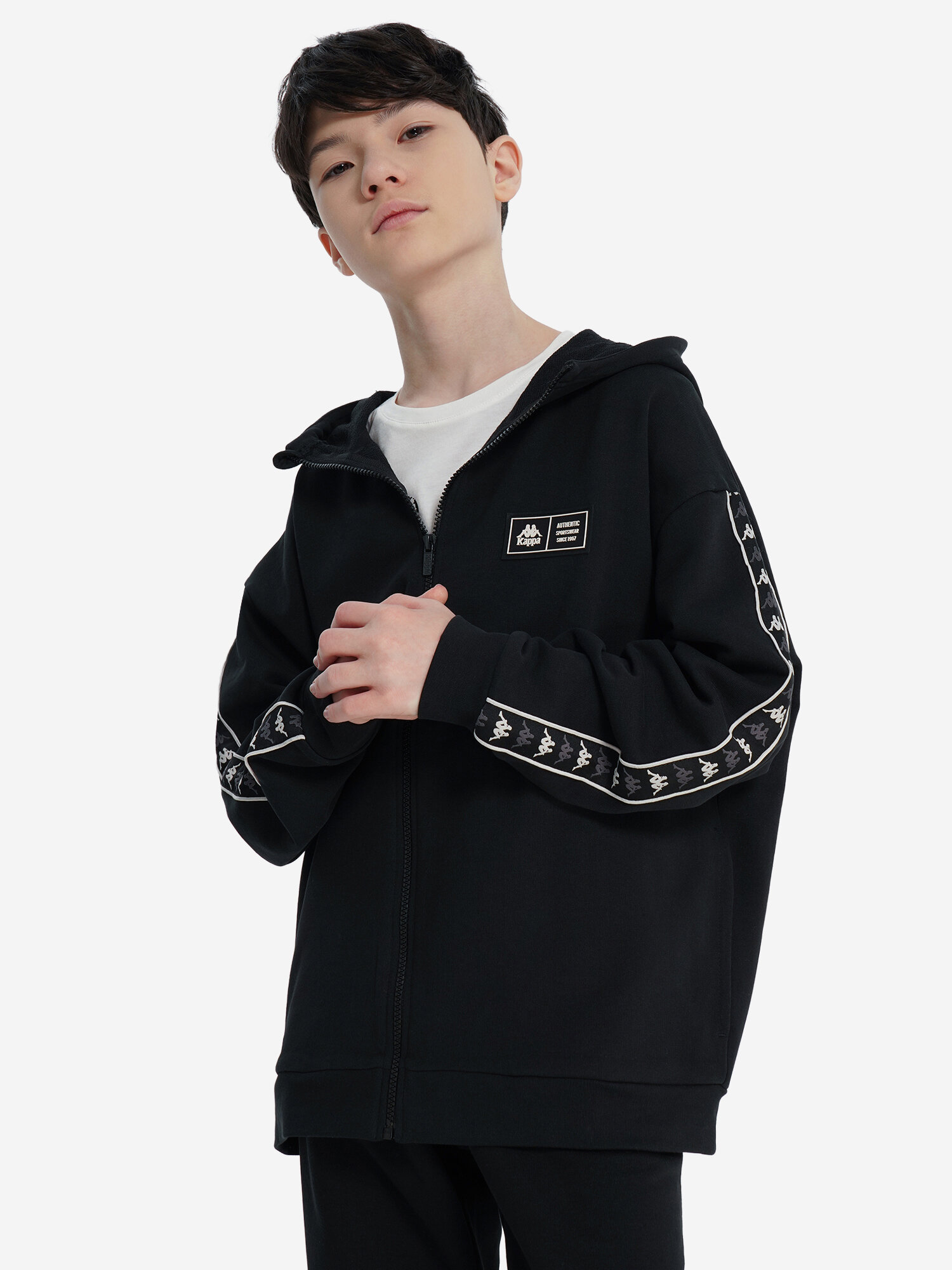 Толстовка Kappa, размер 158-164, черный — фото 1