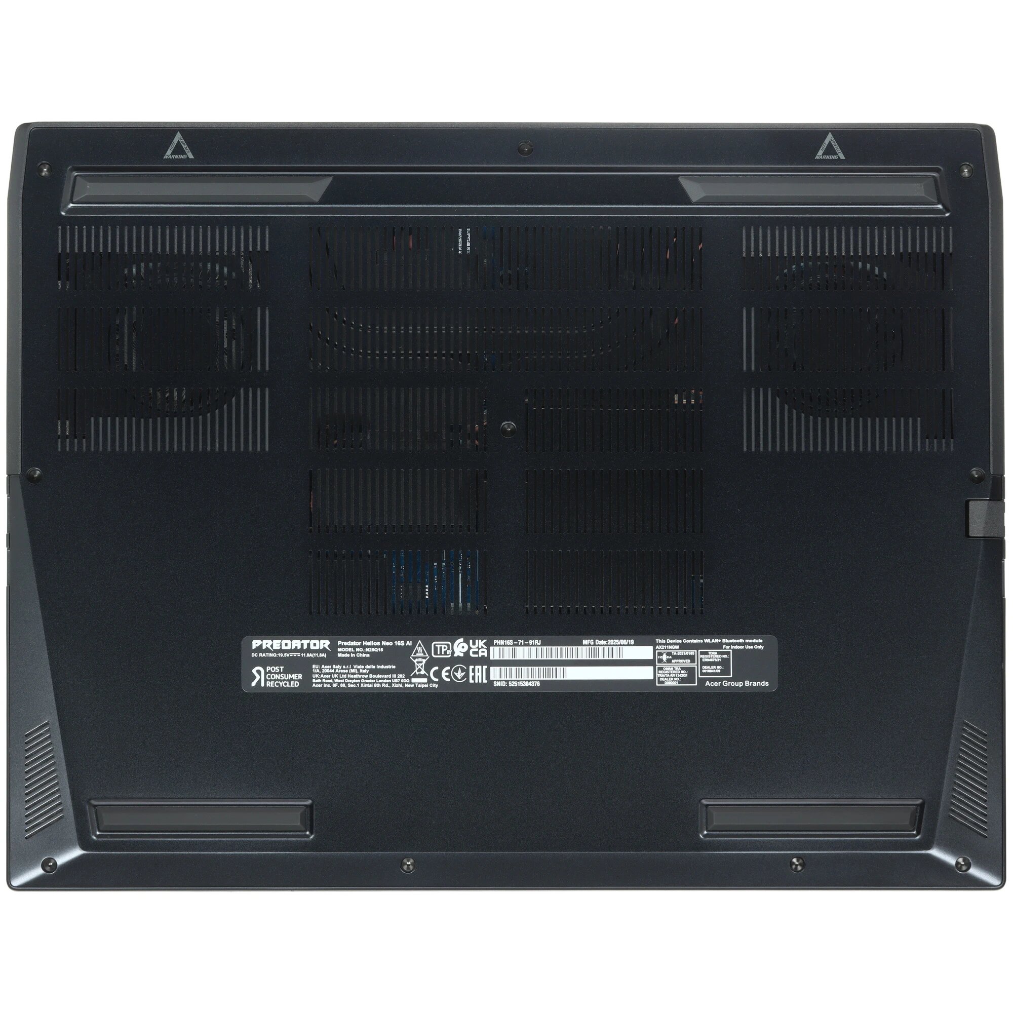 Ноутбук ACER PREDATOR HELIOS 16S AI PHN16S-71-98RF ULTRA 9-275HX 32GB 1TB SSD 12GB RTX5070 Ti 16.0" — фото 1