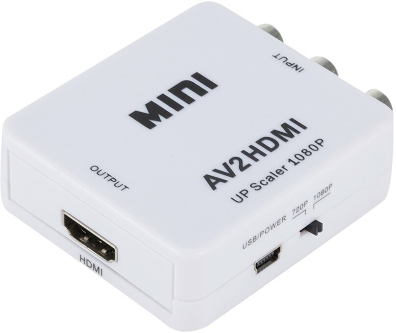 Конвертер ADP031 из RCA(f) в HDMI(f), 720P/1080P, белый — фото 1