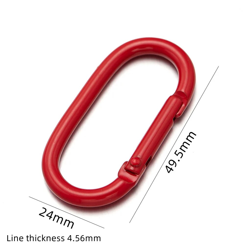 Металлические овальные карабины 5 шт Красный Red