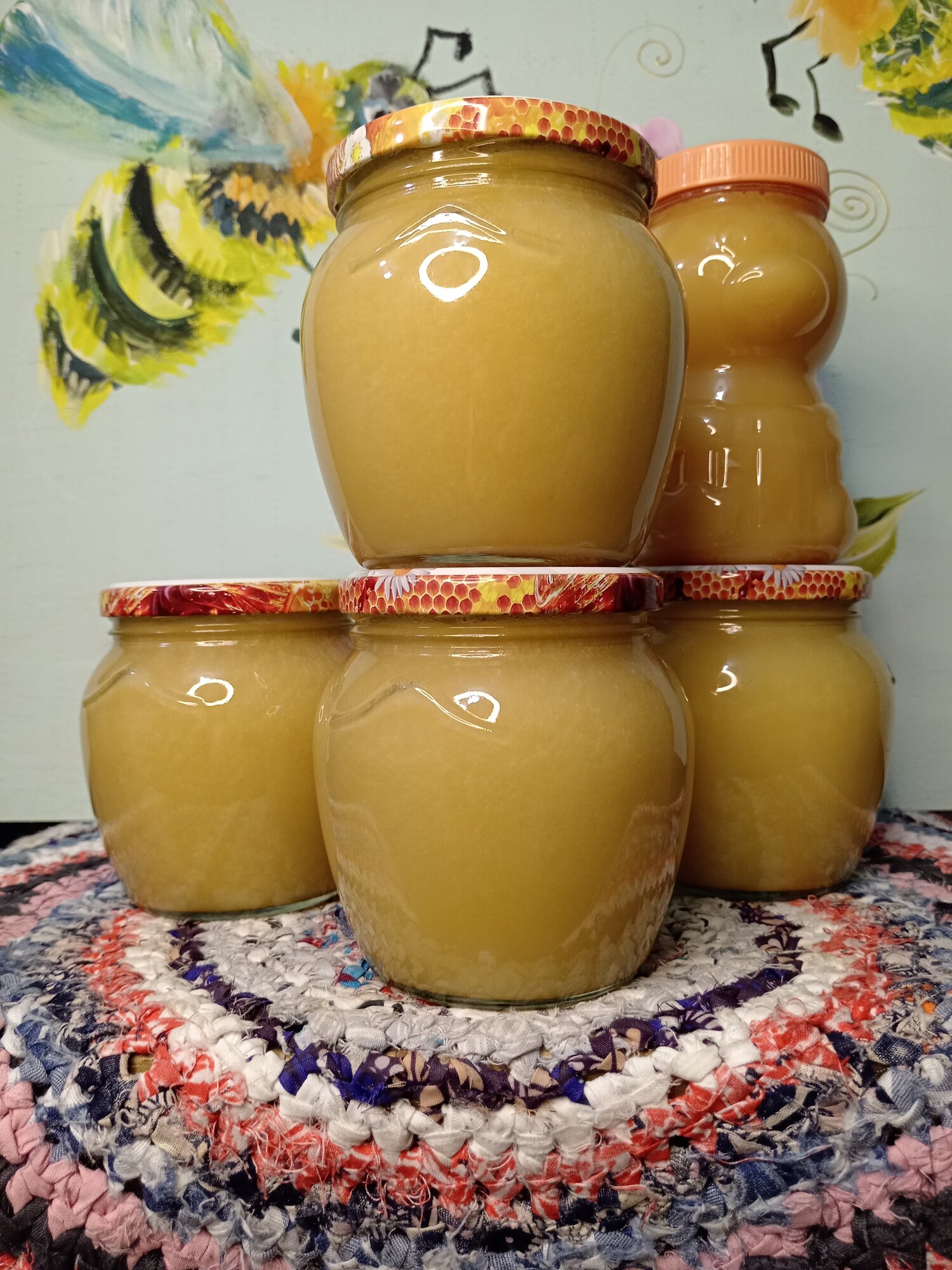 Мед натуральный  цветочный  луговое разнотравье  700гр Пасека Поспеловых