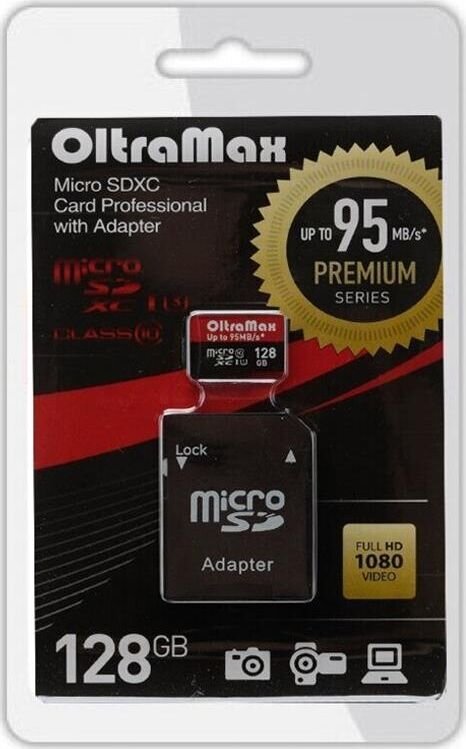 Карта памяти microSDXC 128GB Oltramax OM128GCSDXC10UHS-1-PrU3 w