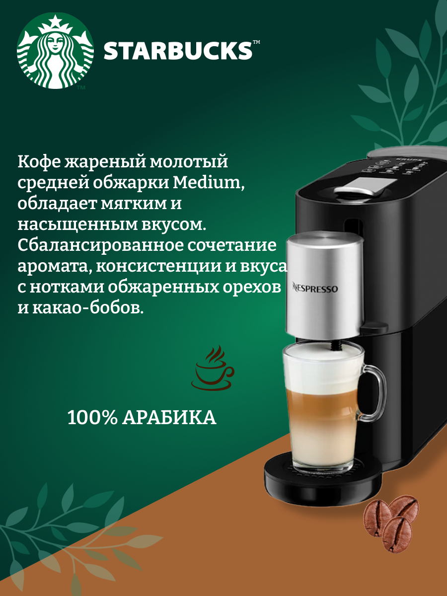 Кофе в капсулах Starbucks Nespresso Capsules House Blend Lungo Espresso, Старбакс в капсулах для кофемашины Неспрессо, эспрессо, 12 упаковок по 10 штук — фото 1