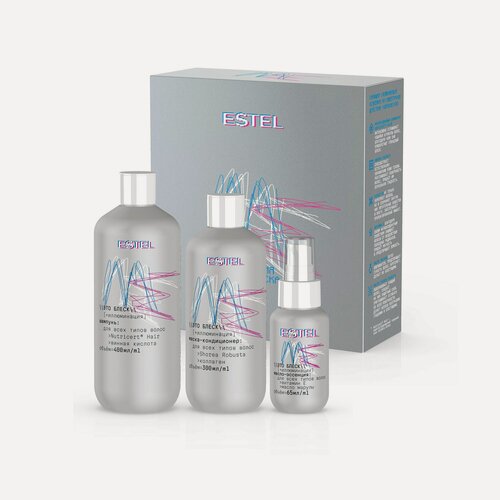 Изображение товара ESTEL Набор ME "Это блеск" для волос (шампунь 400 мл + маска - кондиционер 300 мл + масло - эссенция 65 мл)