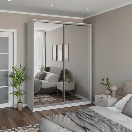 Изображение товара Шкаф купе для одежды "MELIA" белый зеркальный 170 х 50 х 240 см (ШхГхВ)