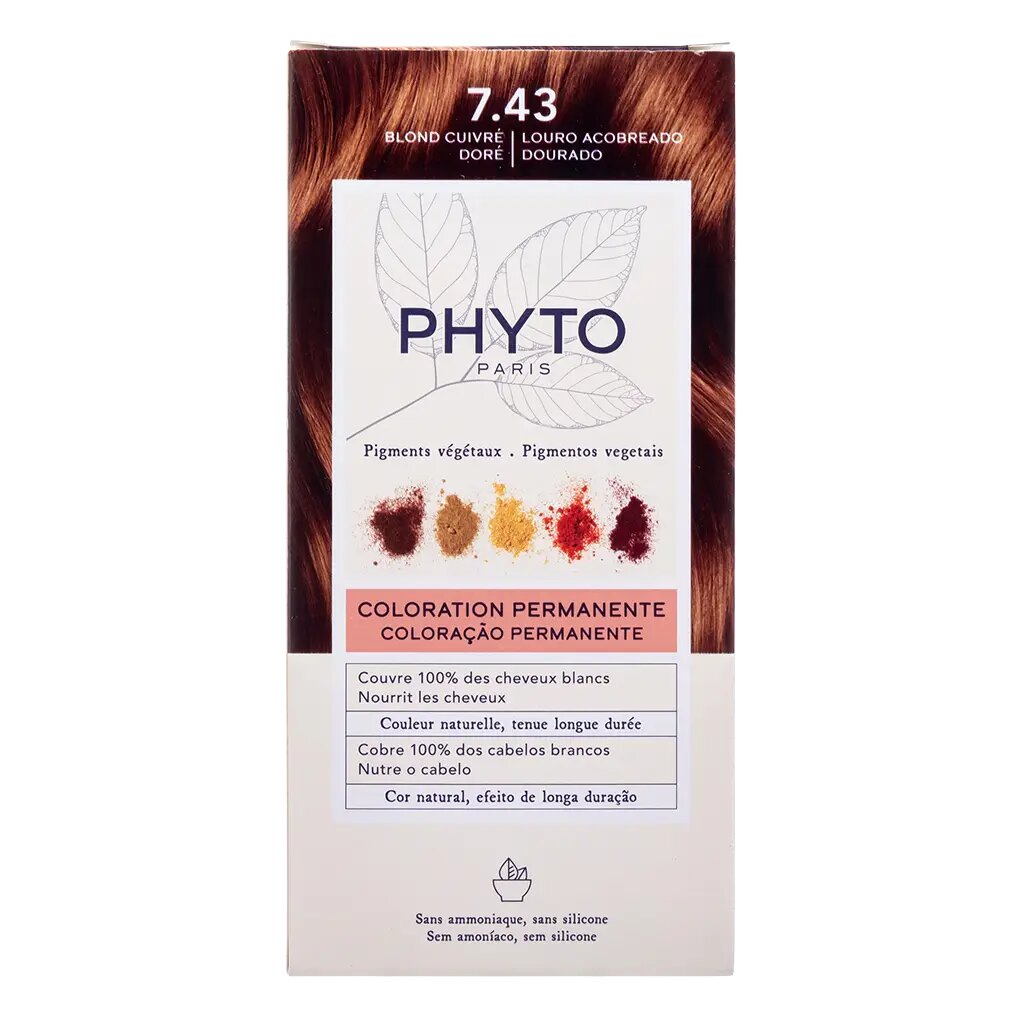 Phyto Color Краска для волос золотисто-медный блонд оттенок 7.43 1 шт