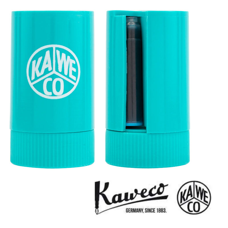Диспенсер для картриджей (11000088) KAWECO Twist & Out бирюзовый на 8 шт.