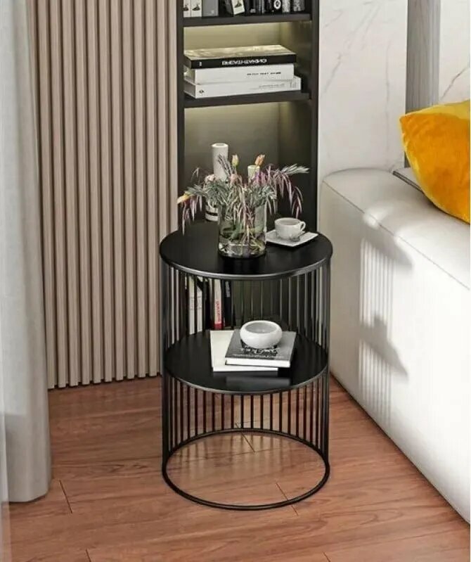 Тумба прикроватная металл без ручек 2 ящика 30 см x 30см x 55см