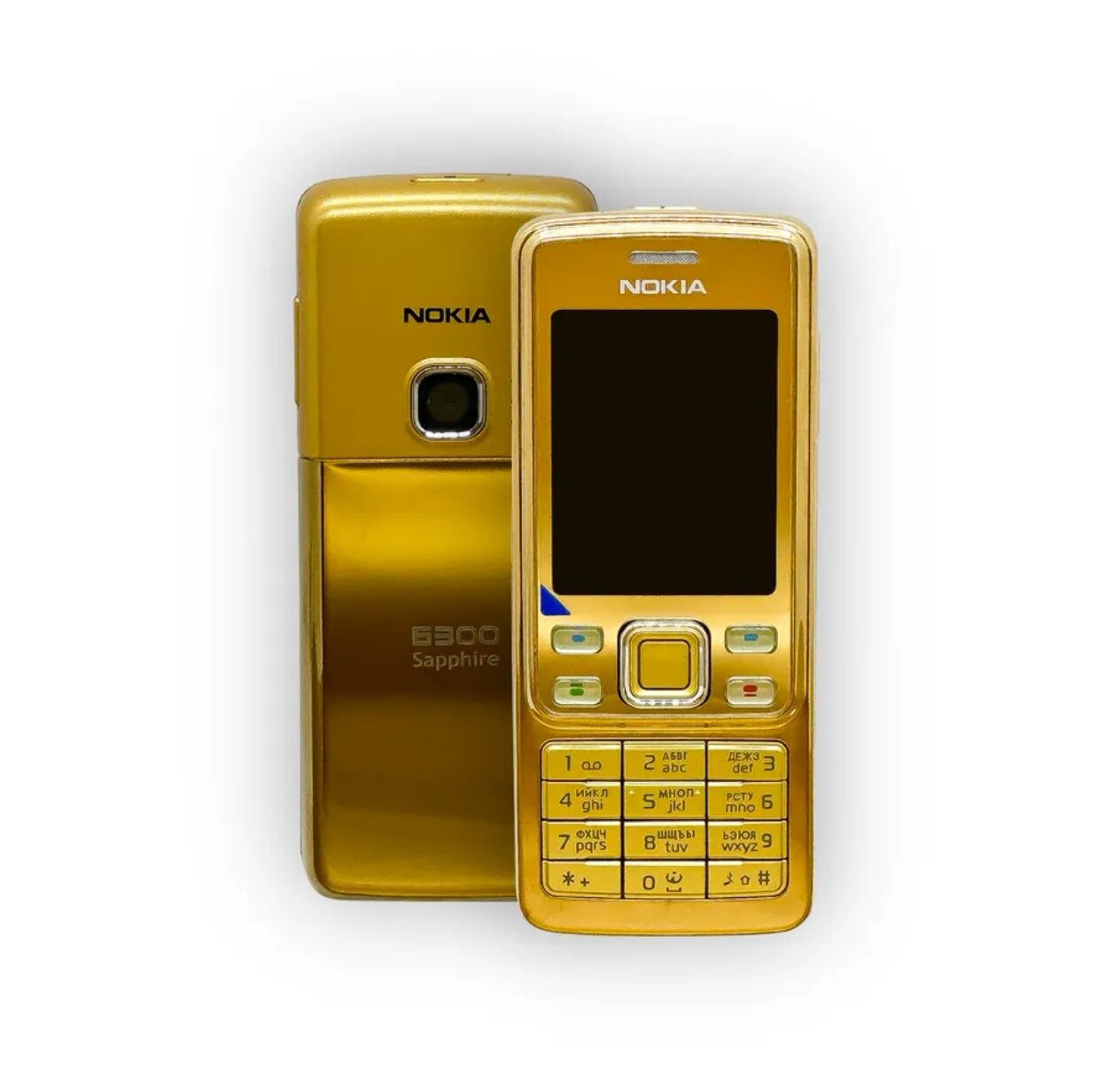Телефон кнопочный Nokia-6300(Gold), кнопочный телефон, противоударный корпус, сталь, IP53, экран 2.4"