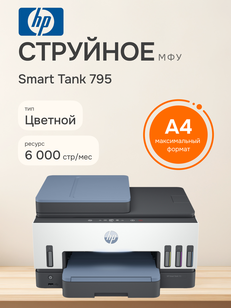 МФУ струйное HP Smart Tank 795 (28B96A)