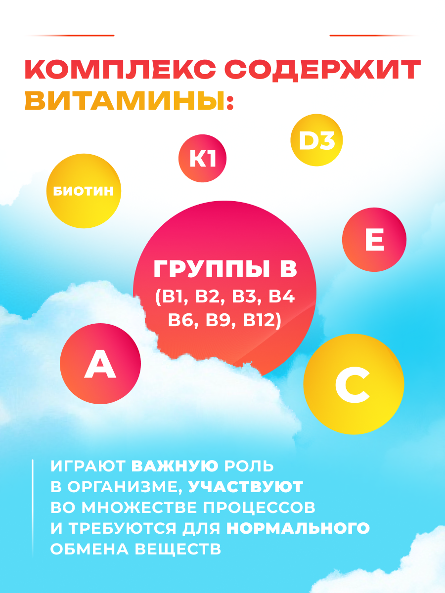 Изображение Витамины и минералы для укрепления иммунитета Siporange от А до Цинка таб 30 шт