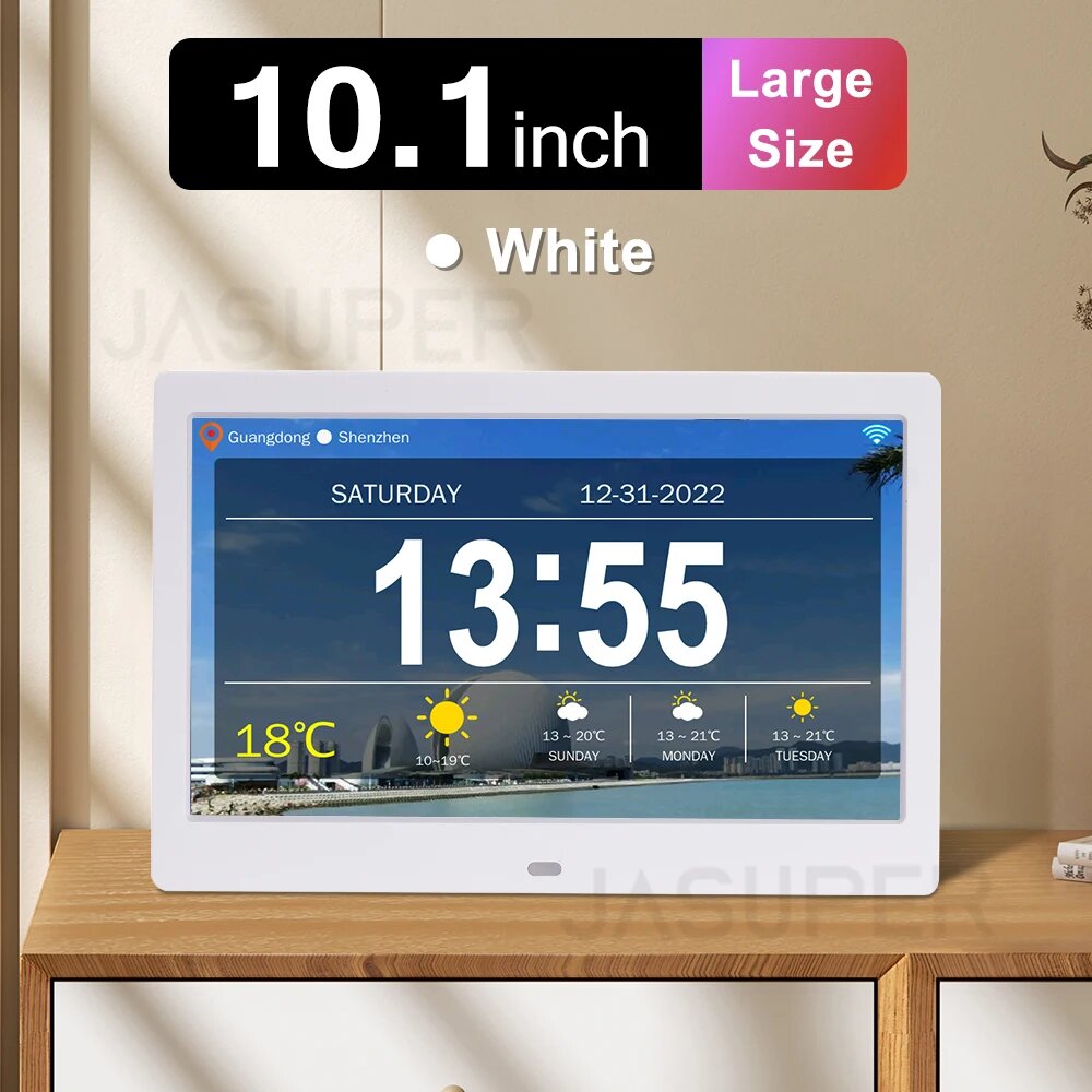 Цифровая фоторамка Samsung 10.1/7 дюймов с прогнозом погоды, 10 inch White