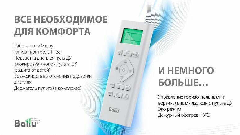 Кондиционер инверторный Ballu BSEI-12HN8_V3 (Настенная сплит-система) — фото 1