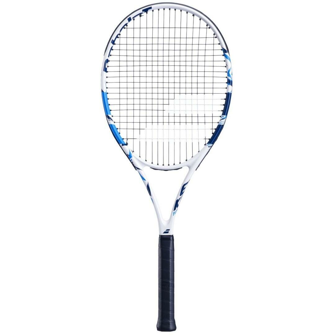Decathlon Ракетка для большого тенниса Babolat Evoke Team, размер 3, для начинающих игроков, белый/синий