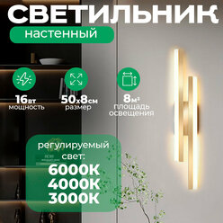 Светодиодный настенный светильник Eleven Mini Gold золотой, 11W, регулируемый (теплый/нейтральный/холодный), бра