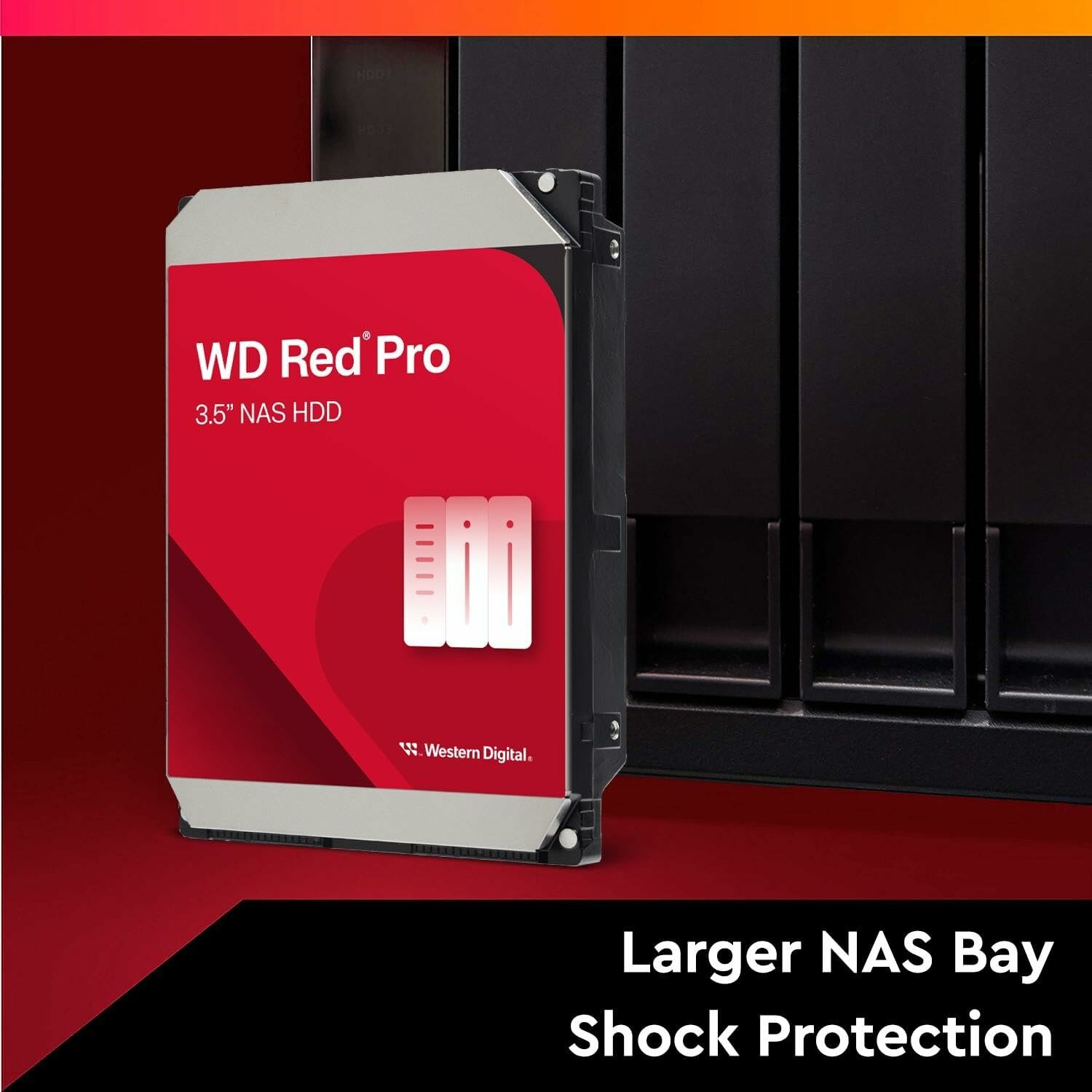 Жёсткий диск Western Digital WD Red Pro, 20ТБ, NAS HDD SATA III, 7200об/мин, форм-фактор 3.5", кэш 512МБ — фото 1