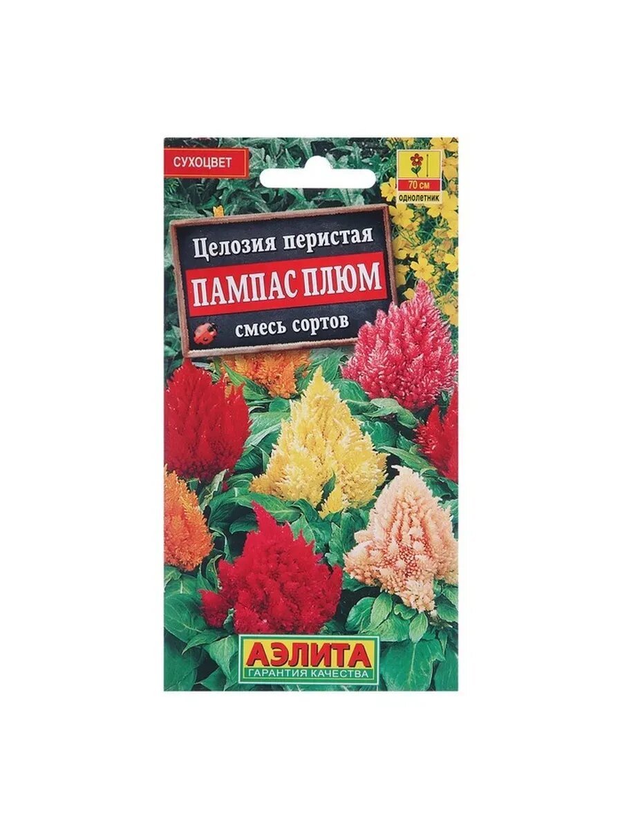 4 упак Семена цветов Целозия перистая 