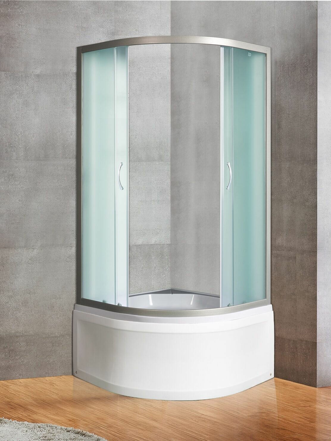 Душевой уголок DON 90/44 MT с подоном, матовое стекло, форма четверть круга