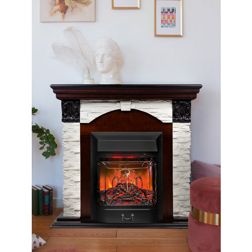 RealFlame Dublin Lux AO с Majestic Lux BL, звуковая имитация