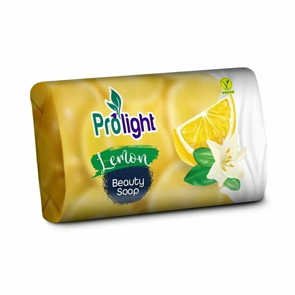 Мыло туалетное кусковое ароматное PROLIGHT Лимон парфюмированное, 115 гр.