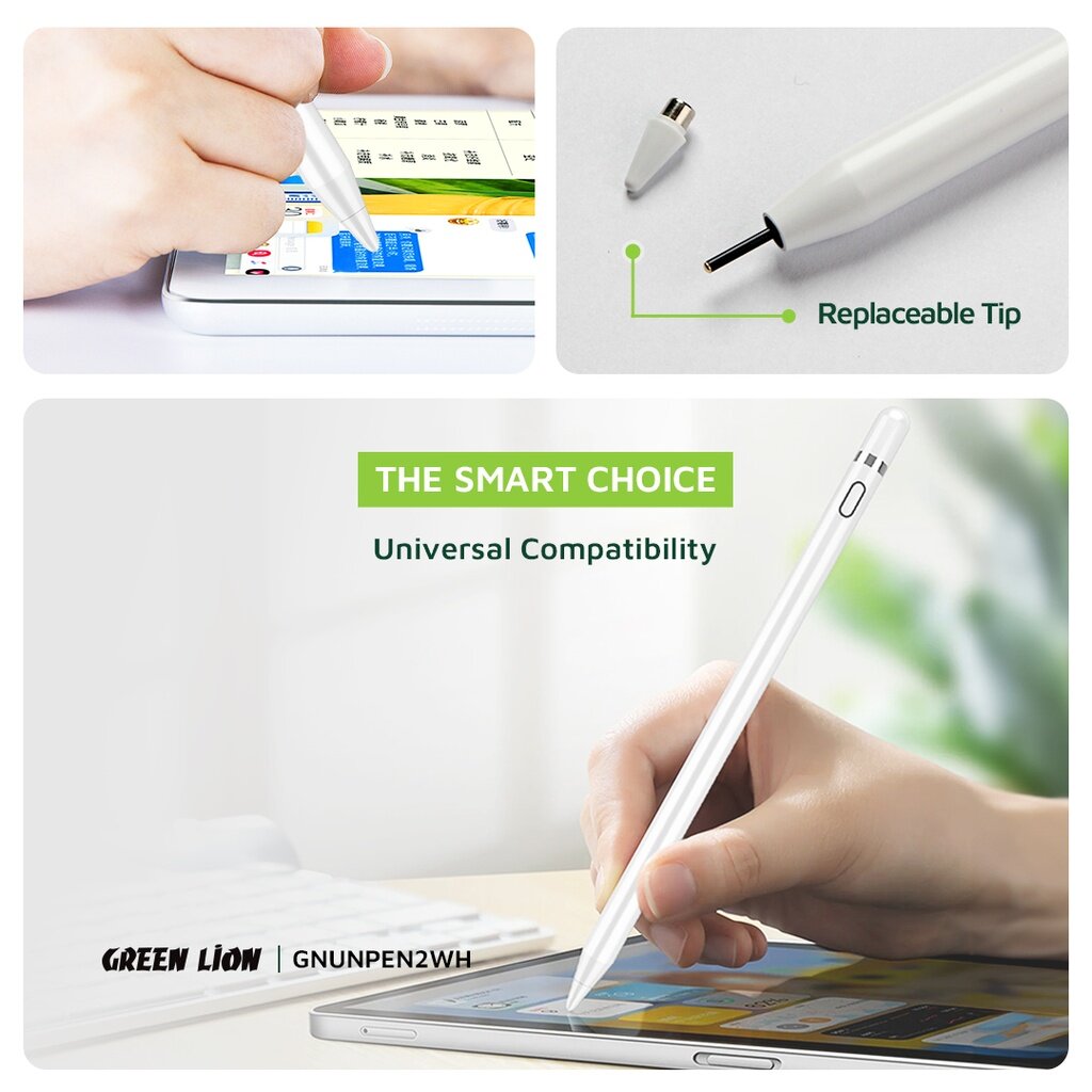 Стилус универсальный Green lion, ручка для экрана Universal pencil 2 — фото 1