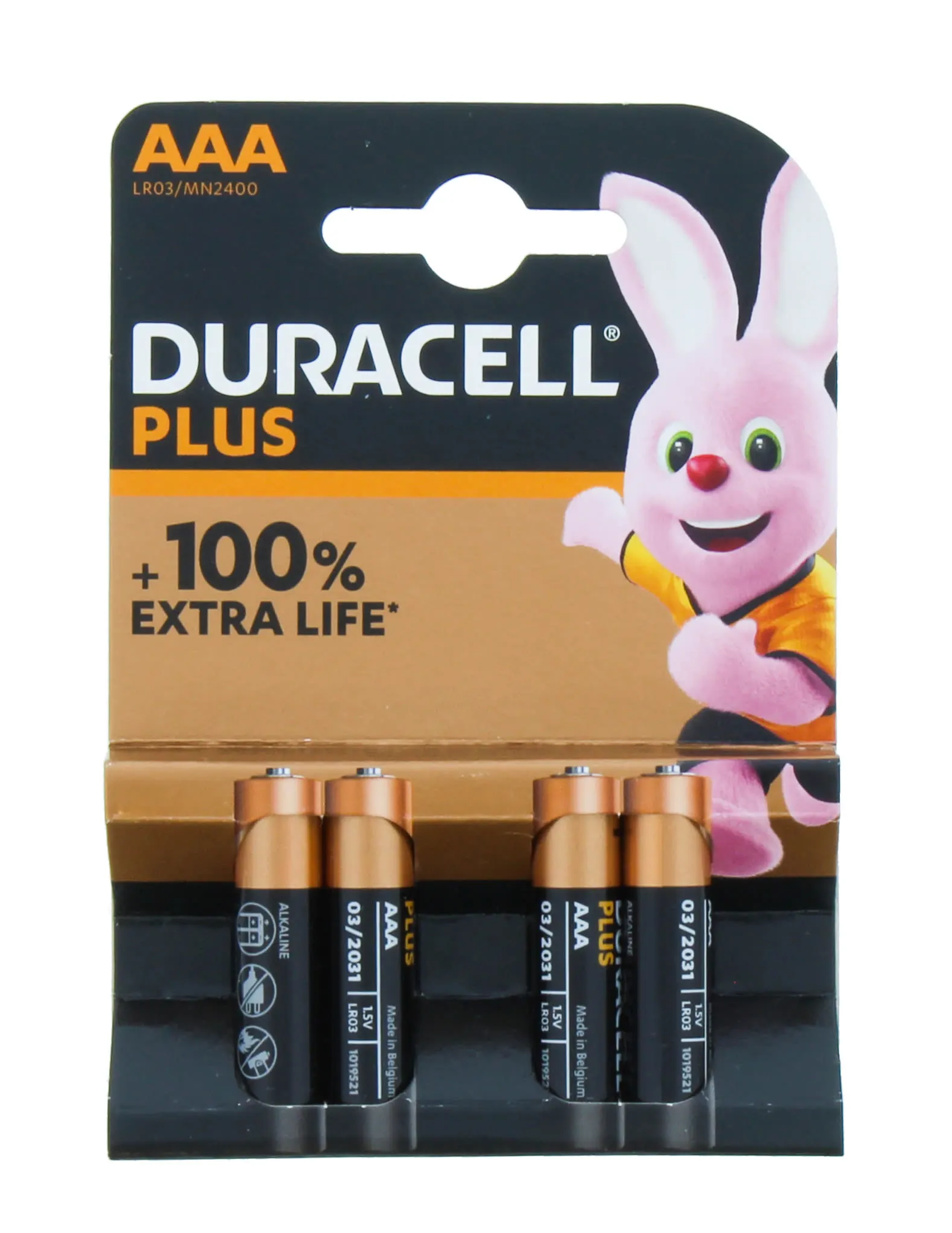 Батарейка DURACELL PLUS AAA BL4 (4) шт. в блистере 1.5 V щелочная
