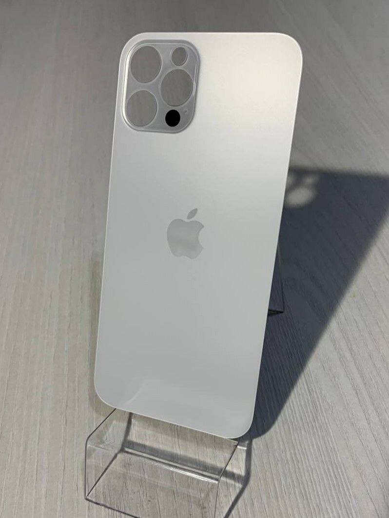 Задняя крышка (стекло корпуса) для IPhone 12 Pro белая (SILVER)