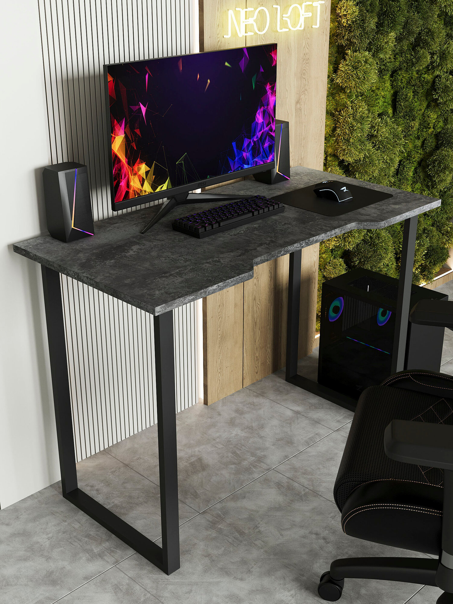 Стол компьютерный игровой геймерский письменный офисный 110х55