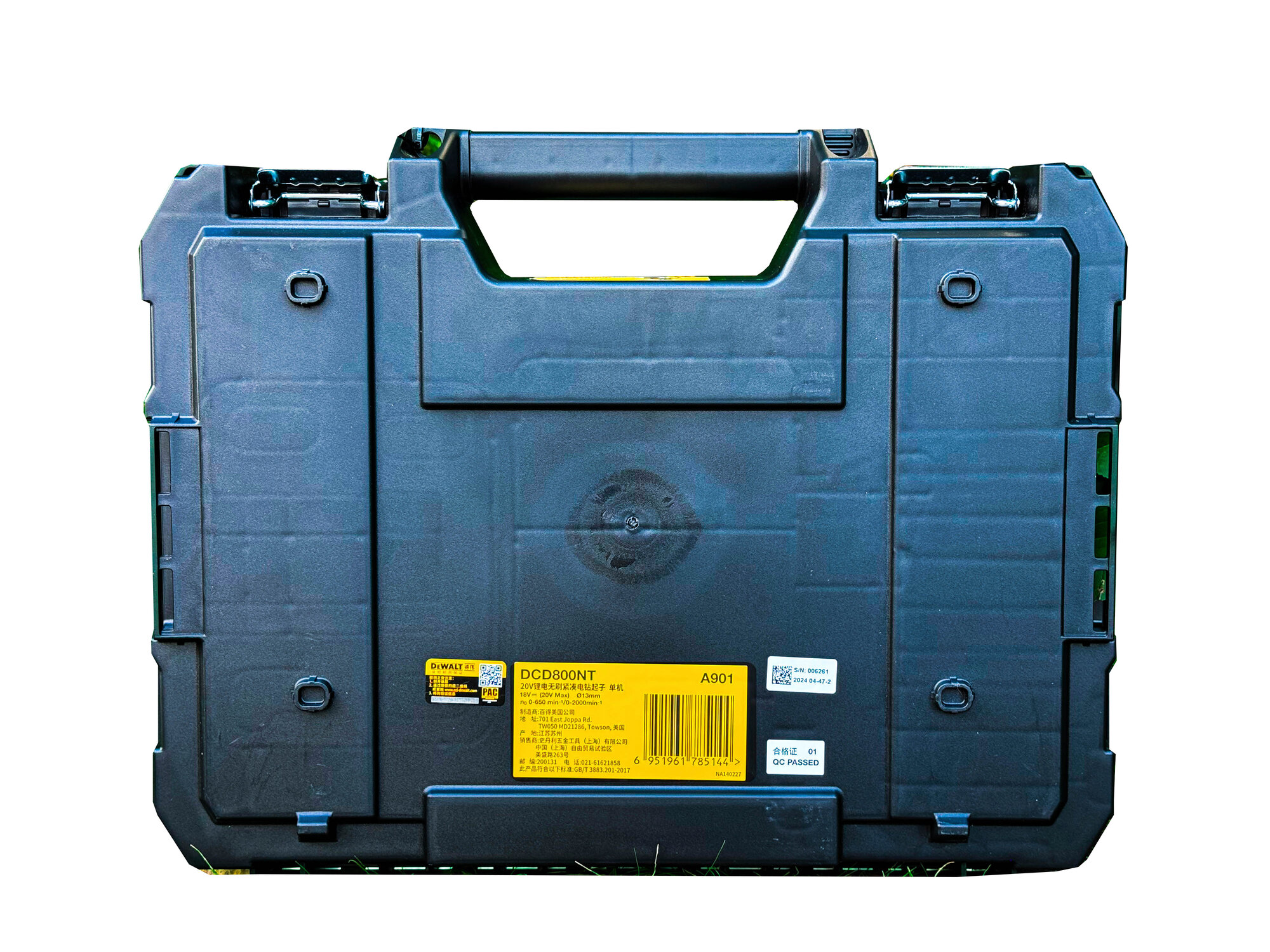 Дрель-шуруповёрт DeWALT DCD800NT, с подсветкой, 20В, кейс TSTAK — фото 1