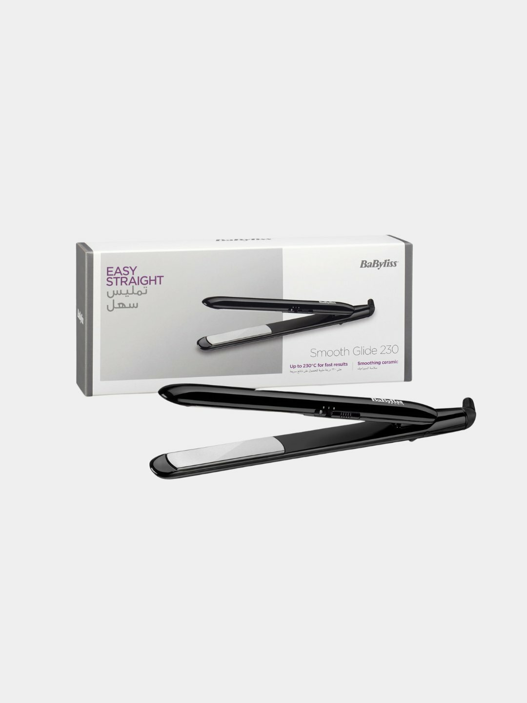 Выпрямитель волос BaByliss Smooth Glide ST240E Black, 2 температурных режима, керамическое покрытие