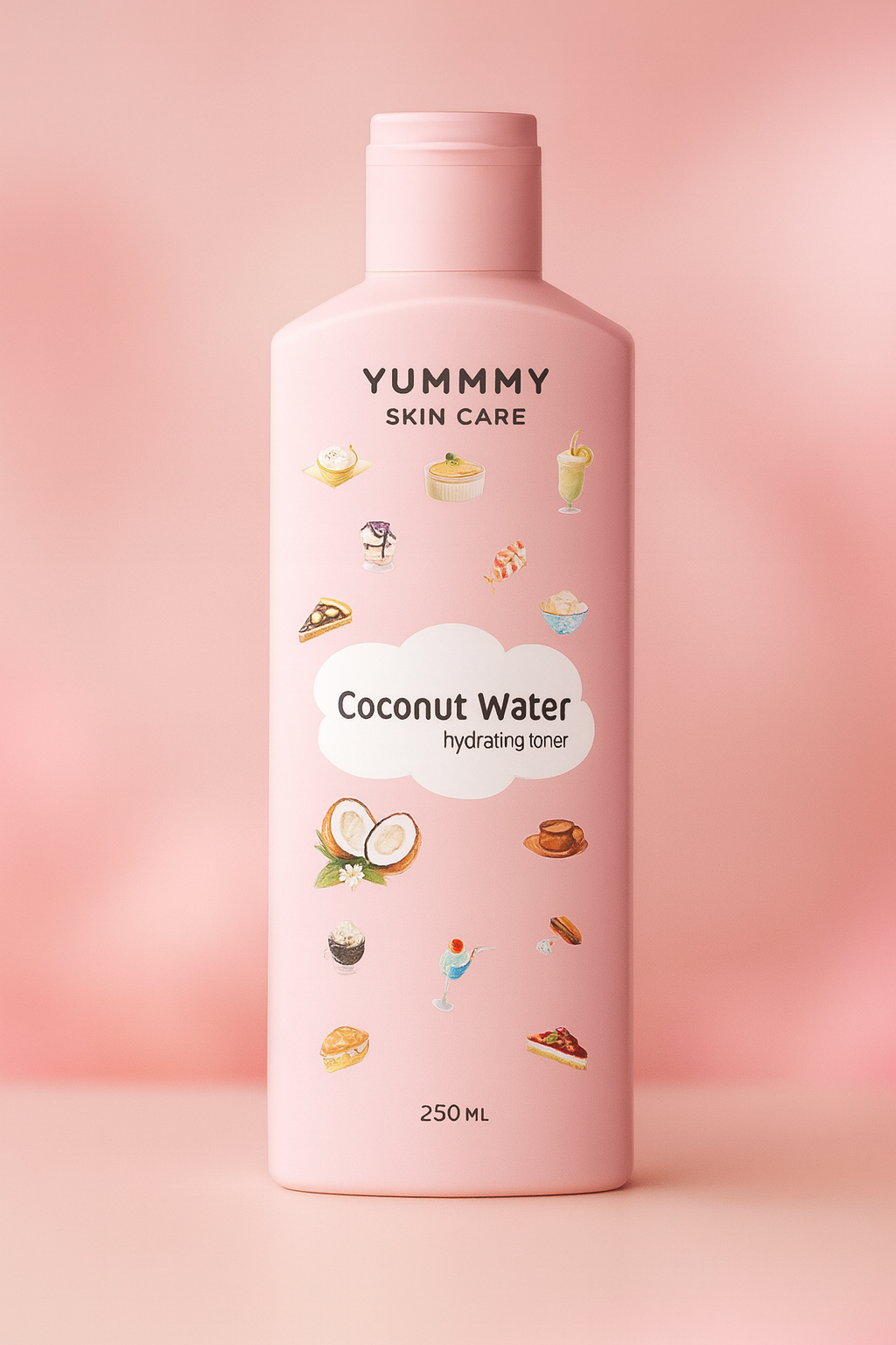 YUMMMY Тоник для лица увлажняющий Кокосовое молочко 250 мл