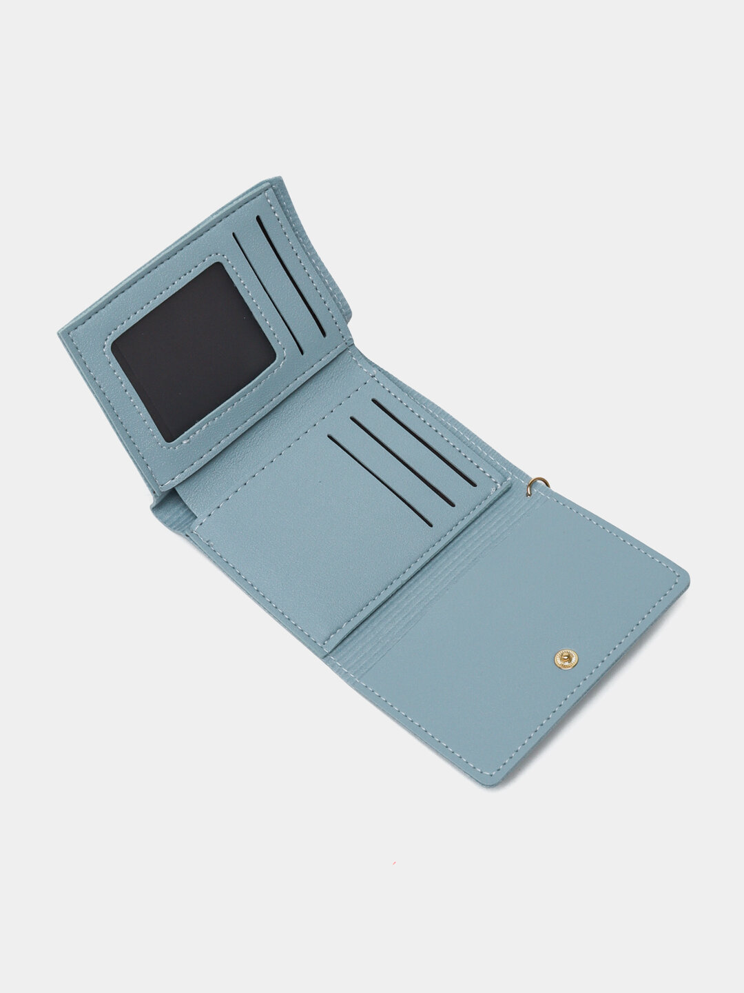 Кошелек , фактура гладкая, голубой — фото 1