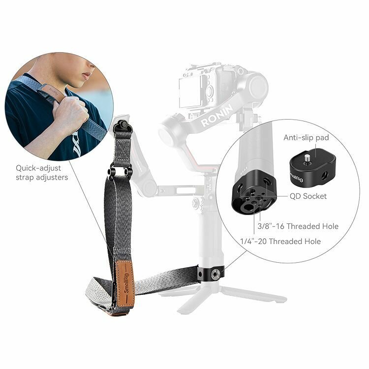 Шейный ремень SmallRig 4118 для DJI RS3/RS3Pro/RS2 — фото 1