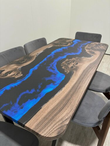 Изображение товара Стол кухонный обеденный прямоугольный дизайнерский лофт THETABLE•RU 120х80 4.8/2.1