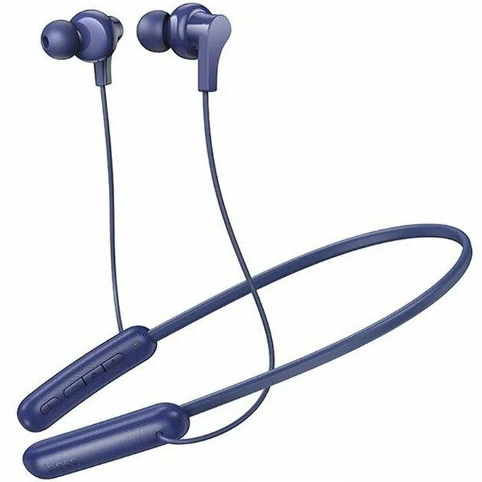 Bluetooth наушники вкладыши с микрофоном Hoco ES75 с микрофоном, мобильная гарнитура, с дугой, синие