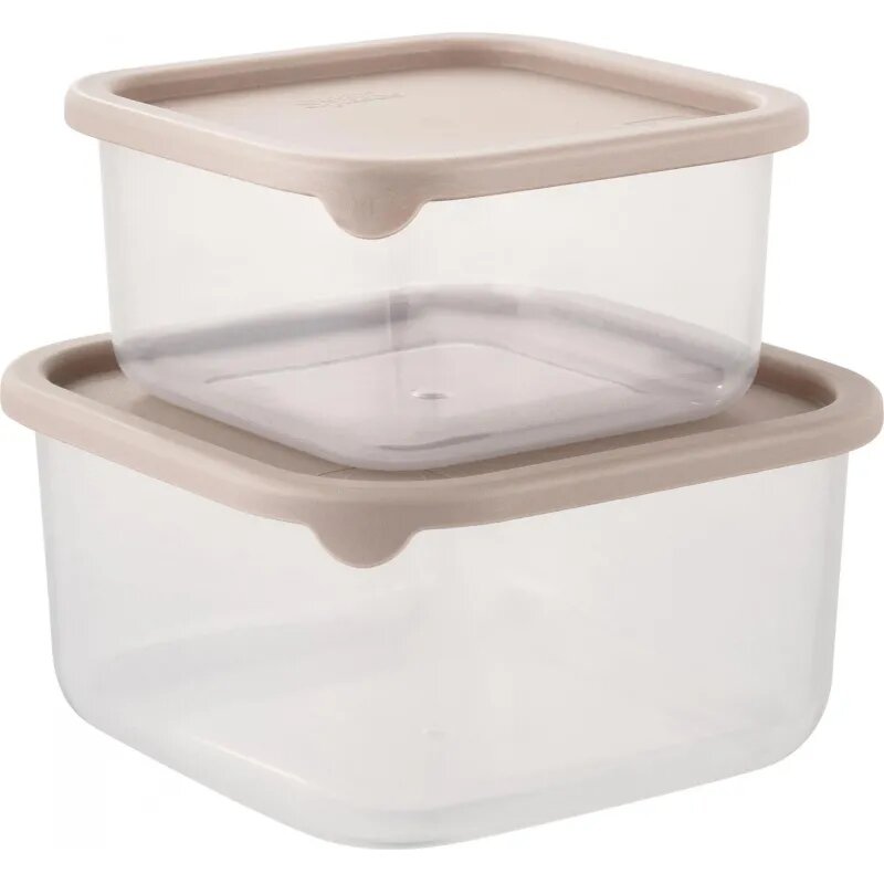 Набор контейнеров Vanilla (04л + 08л) с гибкой крышкой латте