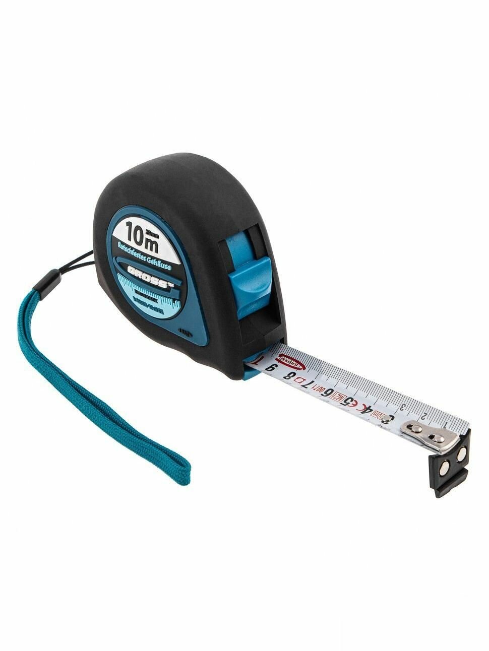 Рулетка "Ergonomisch", 10 м x 25 мм, магнитный обрезиненный зацеп Gross 31105