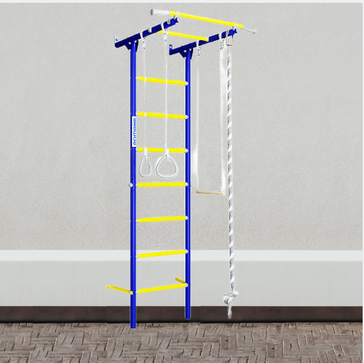 Шведская стенка ROMANA S1, синяя слива, максимальная нагрузка 100 кг — фото 1