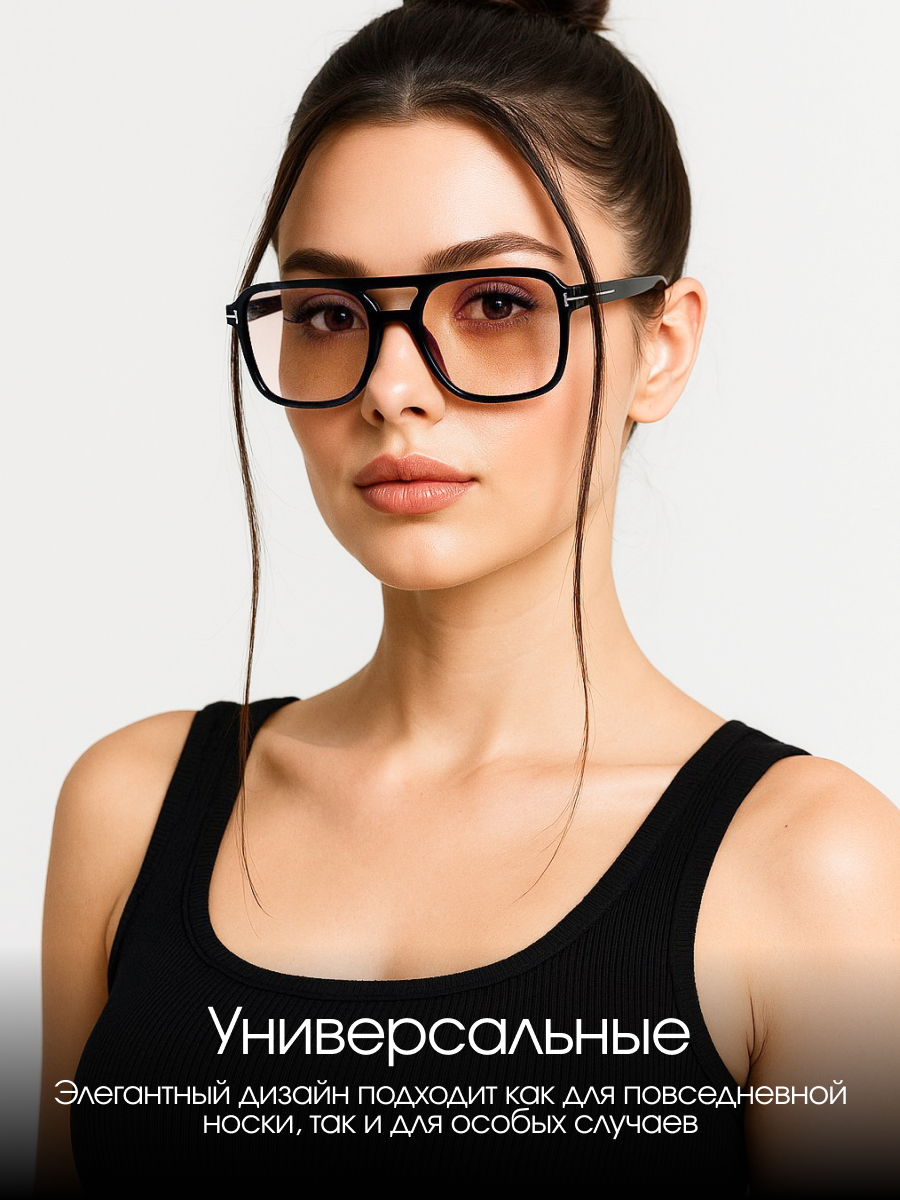 Солнцезащитные очки , черный/коричневый — фото 1