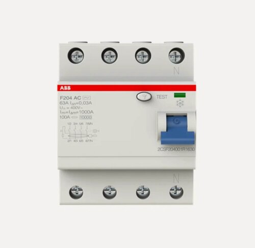 Изображение товара Устройство защитного отключения (УЗО) ABB F204 AC - 63/0,03 mA, 63A 30mA